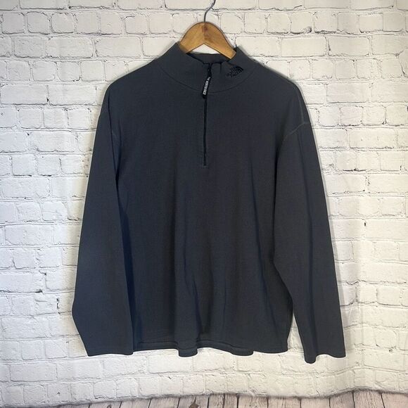 North Face Men’s Gray Half Zip Track Jacket size M Medium Activewear Hiking - Picture 1 of 8